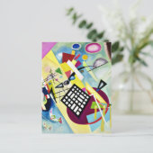 Carte Postale Kandinsky - Black Grid, art abstrait populaire, (Debout devant)