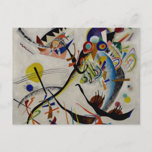 Carte postale Kandinsky Blue Segment Art Abstrait (Devant)