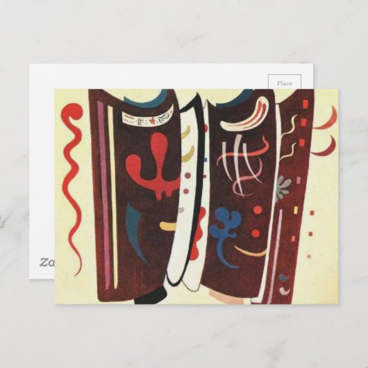 Carte Postale Kandinsky Brown avec Supplément Abstrait (Devant / Derrière)