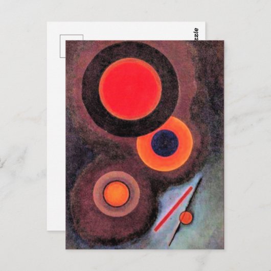Carte Postale Kandinsky - Composition avec cercles (Devant / Derrière)