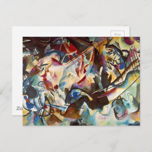 Carte Postale Kandinsky Composition VI Peinture Abstraite (Devant / Derrière)