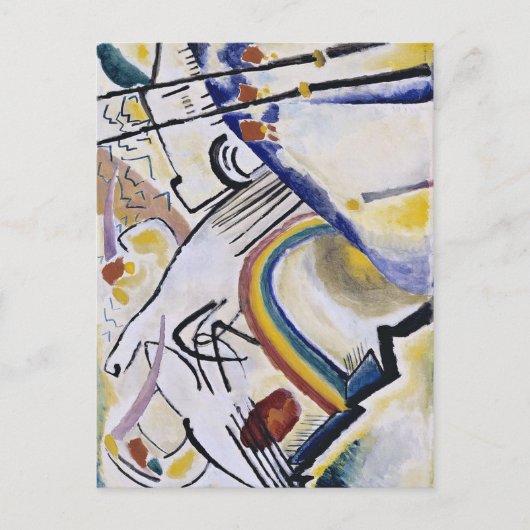 Carte Postale Kandinsky Expressionniste Abstrait Peinture Cosaqu (Devant)