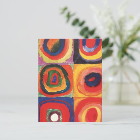 Carte Postale Kandinsky Farbstudie Quadrate Squares Cercles Art (Debout devant)