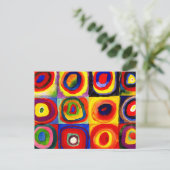 Carte Postale Kandinsky Farbstudie Quadrates Cercles Art  (Debout devant)