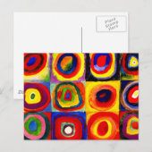 Carte Postale Kandinsky Farbstudie Quadrates Cercles Art  (Devant / Derrière)