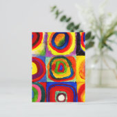 Carte Postale Kandinsky Farbstudie Quadrates Cercles Art (Debout devant)