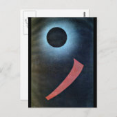 Carte Postale Kandinsky - Gray and Black, art abstrait (Devant / Derrière)