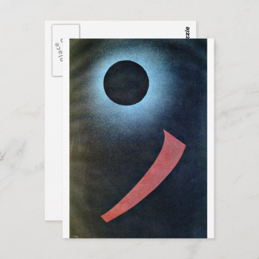 Carte Postale Kandinsky - gris et noir (Devant / Derrière)