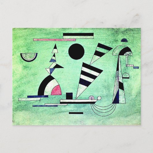 Carte Postale Kandinsky - Immergé dans le vert, oeuvre populaire (Devant)