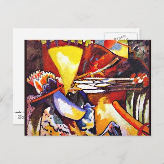 Carte Postale Kandinsky - Improvisation 11, art abstrait (Devant / Derrière)