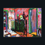 Carte Postale Kandinsky: Interior, My Dining Room,<br><div class="desc">Wassily Kandinsky painting,  Interior,  My Dining Room,  famous artwork.</div>