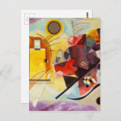 Carte Postale Kandinsky jaune bleu (Devant / Derrière)