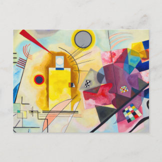 Carte Postale Kandinsky jaune-rouge-bleu