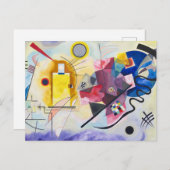 Carte Postale Kandinsky - jaune-rouge-bleu (Devant / Derrière)