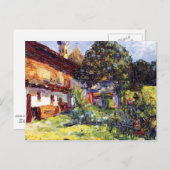 Carte Postale Kandinsky - Kochel - Ferme avec église (Devant / Derrière)