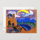 Carte Postale Kandinsky - La Comète, peinture abstraite colorée (Devant / Derrière)