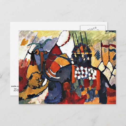 Carte Postale Kandinsky - L'éléphant (Devant / Derrière)