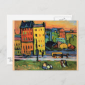 Carte Postale Kandinsky - Maisons à Munich (Devant / Derrière)