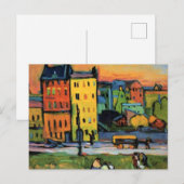 Carte Postale Kandinsky - Maisons à Munich, (Devant / Derrière)