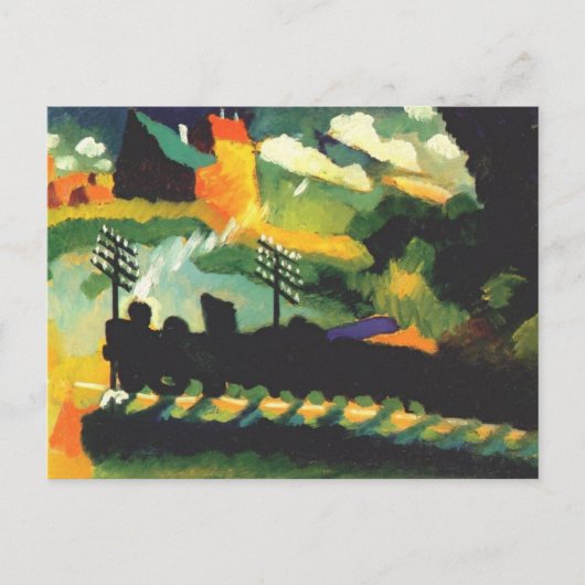 Carte Postale Kandinsky - Murnau, Train et Château (Devant)