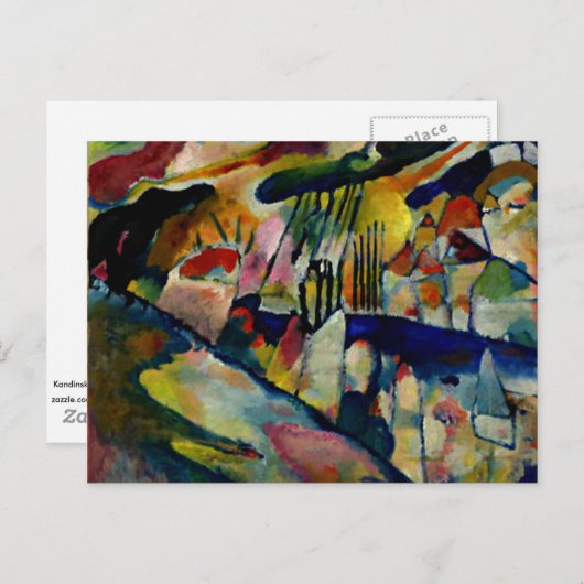 Carte Postale Kandinsky - Paysage avec pluie (Devant / Derrière)