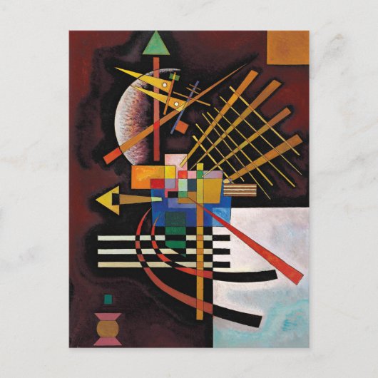 Carte Postale Kandinsky peinture Abstraite oeuvre classique (Devant)