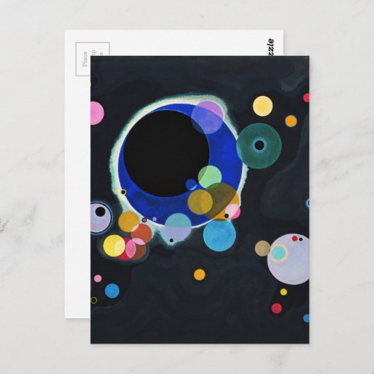 Carte Postale Kandinsky Plusieurs Cercles Artwork (Devant / Derrière)