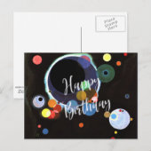 Carte Postale Kandinsky - Plusieurs Cercles - Joyeux Anniversair (Devant / Derrière)