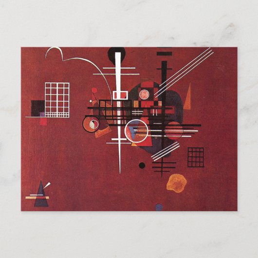 Carte Postale Kandinsky - Rouge terne (Devant)