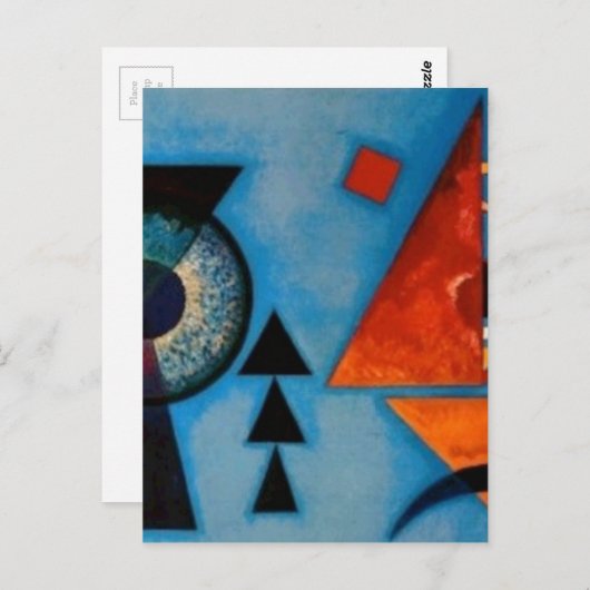 Carte Postale Kandinsky Soft Hard Abstrait (Devant / Derrière)