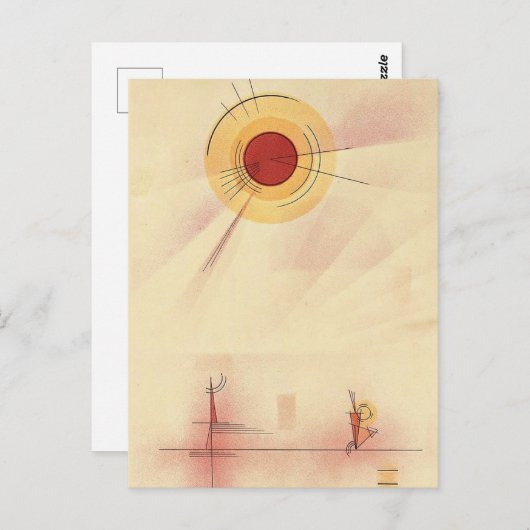 Carte Postale Kandinsky - Strahlen, art abstrait, (Devant / Derrière)