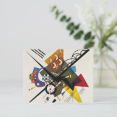 Carte Postale Kandinsky Sur Blanc Deux Peintures Abstraites (Debout devant)