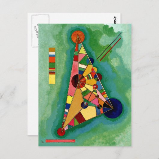 Carte Postale Kandinsky - Triangle multicolore (Devant / Derrière)