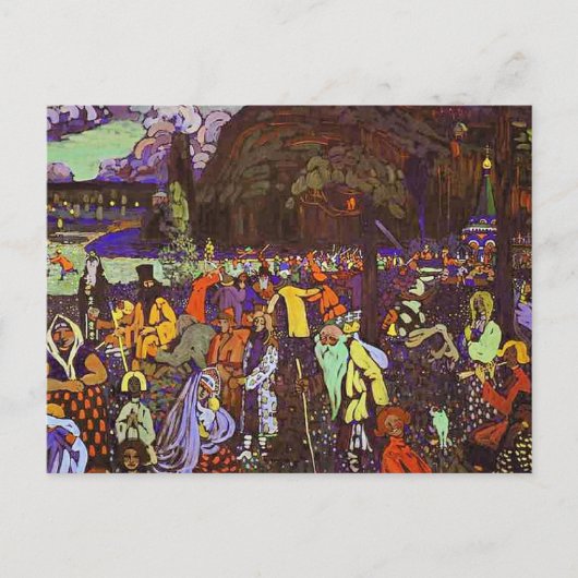 Carte Postale Kandinsky - Vie Colorée, (Devant)