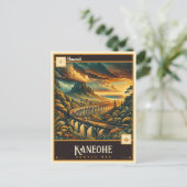 Carte Postale Kaneohe, Hawaii | VINTAGE (Debout devant)