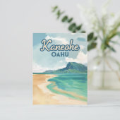 Carte Postale Kaneohe Sandbar Oahu Hawaii Retro (Debout devant)