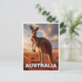 Carte Postale Kangaroo dans l'Outback Australie (Debout devant)
