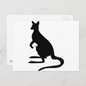 Carte Postale Kangaroo Silhouette (Devant / Derrière)