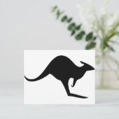 Carte Postale kangourou australien noir - australie (Debout devant)
