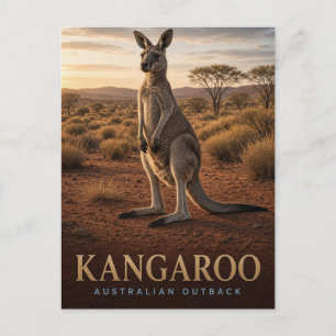 Carte Postale Kangourou faune de l'arrière-pays australien ANIMA