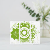 Carte Postale Kanji pour Courage Flower Circle (Debout devant)