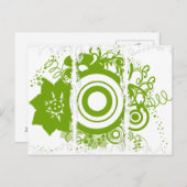 Carte Postale Kanji pour Courage Flower Circle (Devant / Derrière)