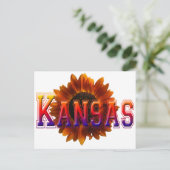 Carte Postale Kansas avec tournesol (Debout devant)