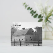 Carte Postale Kansas Barn et Silo (Debout devant)