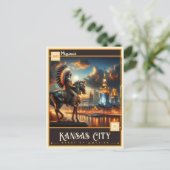 Carte Postale Kansas City, Missouri | VINTAGE (Debout devant)