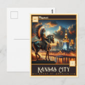 Carte Postale Kansas City, Missouri | VINTAGE (Devant / Derrière)
