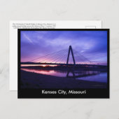 Carte Postale Kansas City, MOIS - Christopher S. Bond Bridge (Devant / Derrière)