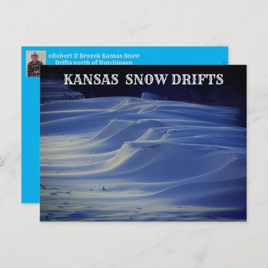 Carte postale Kansas Country Snow Drivers (Devant / Derrière)