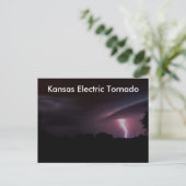Carte Postale Kansas Electrical Tornado POST CARD! ! (Debout devant)