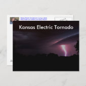 Carte Postale Kansas Electrical Tornado POST CARD! ! (Devant / Derrière)
